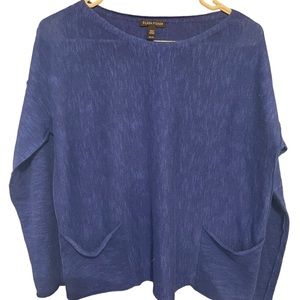 Eileen Fisher Organic Linen Blend Knit Sweater XS